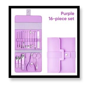 (New in package) Purple 16-Piece Manicure Set